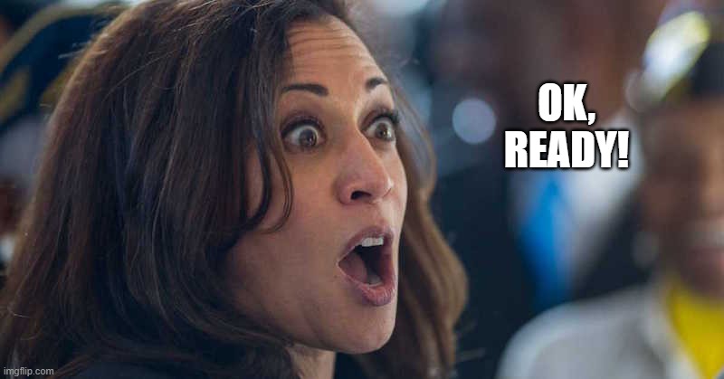 kamala harriss | OK, READY! | image tagged in kamala harriss | made w/ Imgflip meme maker