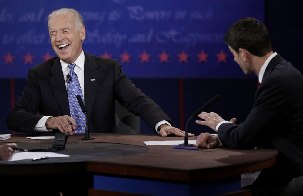 Biden Laugh | image tagged in biden,ryan,politics,democrat