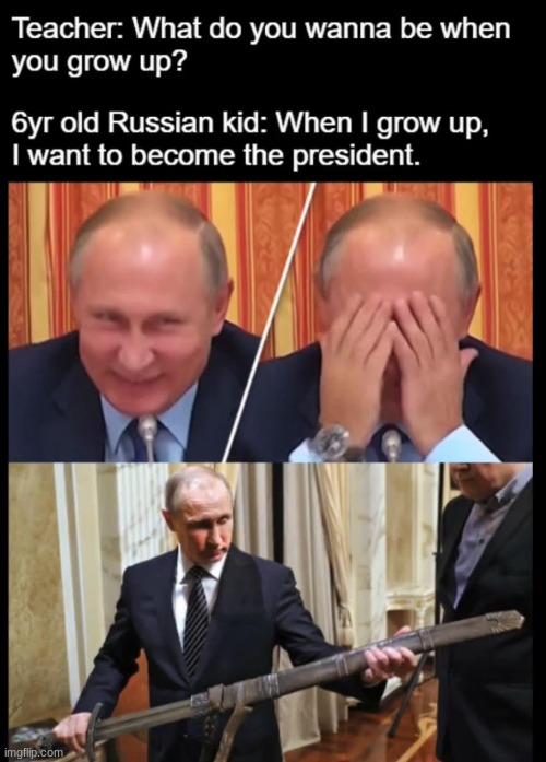 haha know your place trash | image tagged in putin,politics lol,funny,president | made w/ Imgflip meme maker