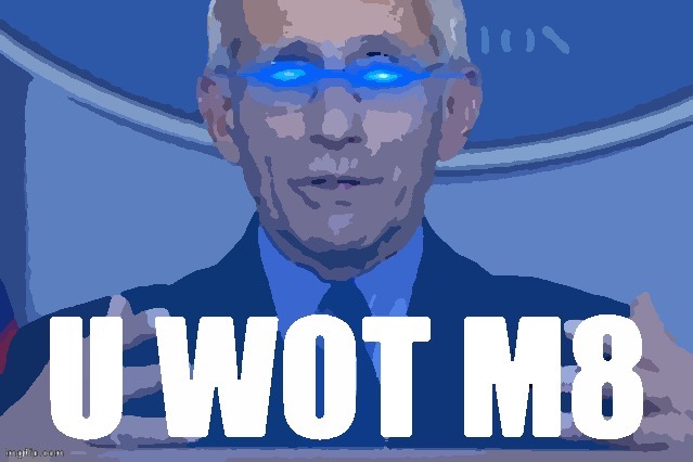 Dr. Fauci U wot M8 posterized | image tagged in dr fauci u wot m8 posterized | made w/ Imgflip meme maker
