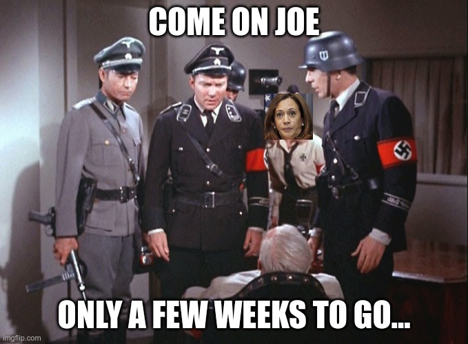 Almost There | COME ON JOE; ONLY A FEW WEEKS TO GO... | image tagged in kamala harris,creepy joe biden,2020 | made w/ Imgflip meme maker