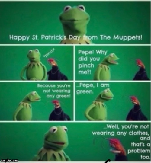 Kermit St. Patrick’s Day | image tagged in kermit the frog,pepe,kermit | made w/ Imgflip meme maker