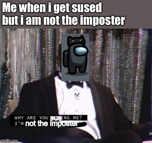 Among Us | Me when i get sused but i am not the imposter; sus; not the imposter | image tagged in why are you booing me i'm right,among us | made w/ Imgflip meme maker