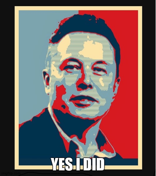 Elon Musk: "Yes I did." | YES I DID | image tagged in elon musk yes i did | made w/ Imgflip meme maker