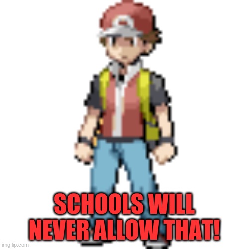 SCHOOLS WILL NEVER ALLOW THAT! | made w/ Imgflip meme maker