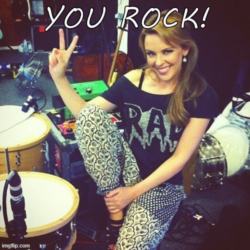 Kylie you rock | image tagged in kylie you rock,rock | made w/ Imgflip meme maker