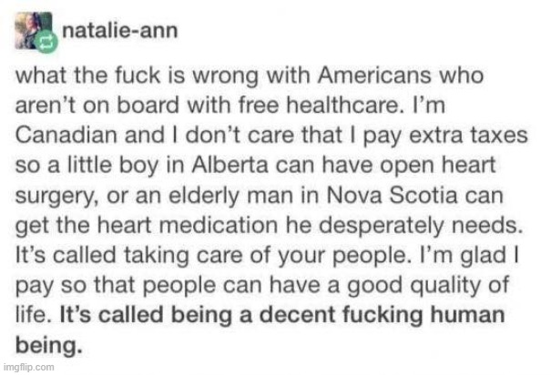 wow someone is triggered, less profanity libtard also this isnt candad maga | image tagged in healthcare,health care,canada,meanwhile in canada,repost,health insurance | made w/ Imgflip meme maker