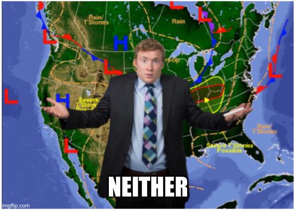 Confused Weatherman | NEITHER | image tagged in confused weatherman | made w/ Imgflip meme maker