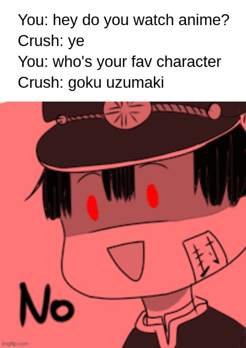 No | image tagged in anime | made w/ Imgflip meme maker