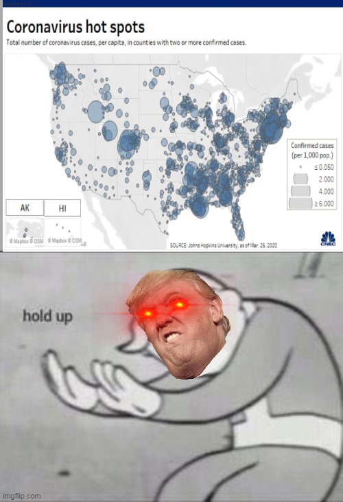 sorry trump | image tagged in fallout hold up | made w/ Imgflip meme maker