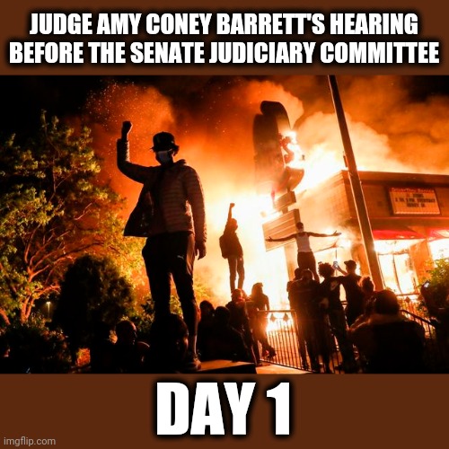 So much for "the world's greatest deliberative body"! | JUDGE AMY CONEY BARRETT'S HEARING BEFORE THE SENATE JUDICIARY COMMITTEE; DAY 1 | image tagged in memes,stupid liberals,amy coney barrett,us senate,supreme court | made w/ Imgflip meme maker