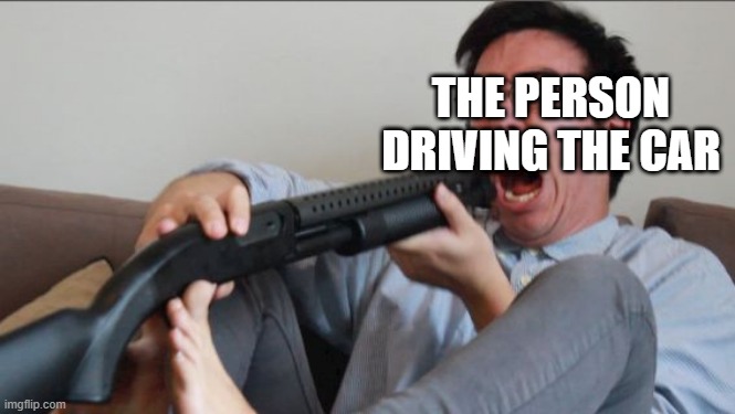 Filthy Frank Shotgun | THE PERSON DRIVING THE CAR | image tagged in filthy frank shotgun | made w/ Imgflip meme maker