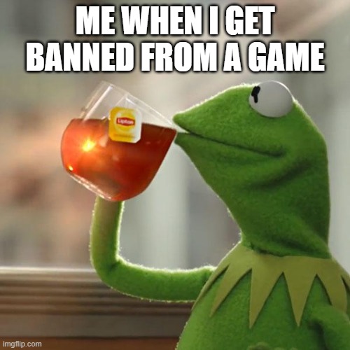 But That's None Of My Business | ME WHEN I GET BANNED FROM A GAME | image tagged in memes,but that's none of my business,kermit the frog | made w/ Imgflip meme maker
