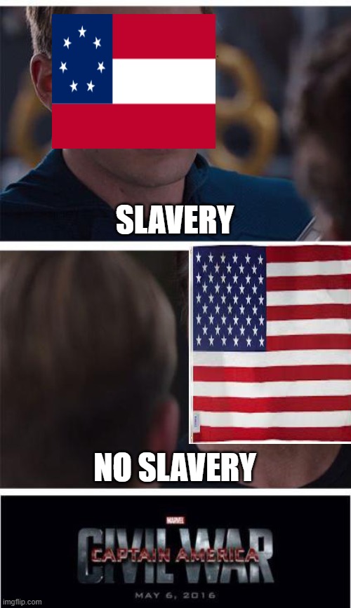 Marvel Civil War 1 Meme | SLAVERY; NO SLAVERY | image tagged in memes,marvel civil war 1 | made w/ Imgflip meme maker