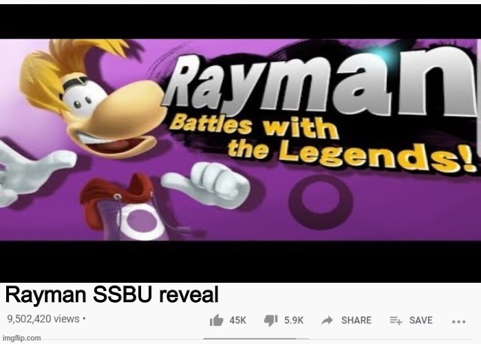 Rayman SSBU | image tagged in rayman,super smash bros,dlc | made w/ Imgflip meme maker