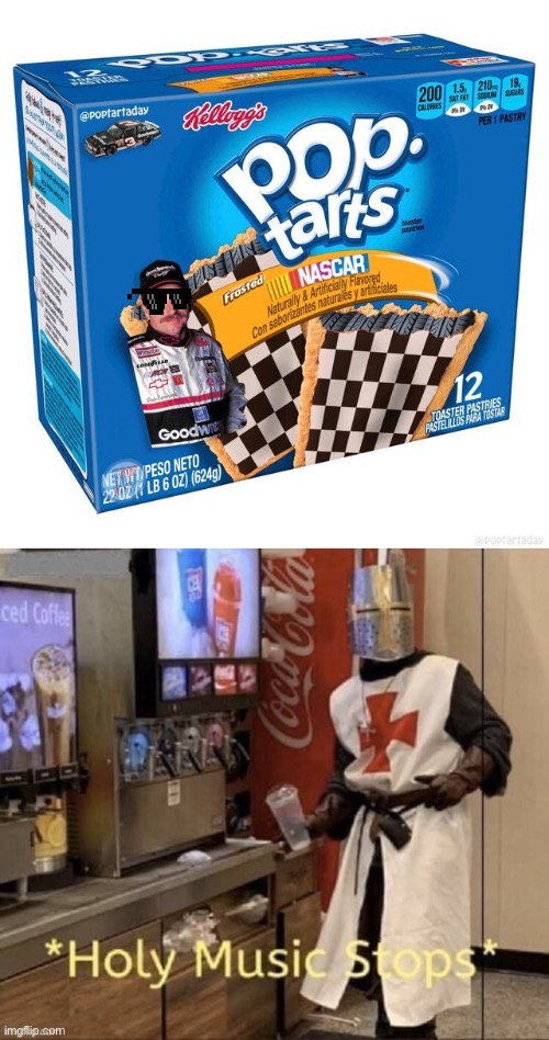 Gucci nascar poptart | image tagged in poptart,holy music stops | made w/ Imgflip meme maker