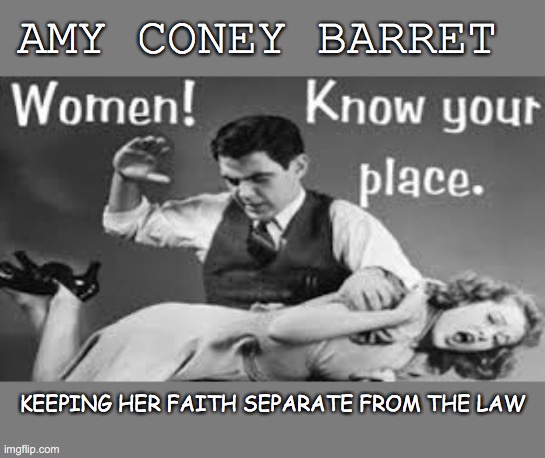 Judge | AMY CONEY BARRET; KEEPING HER FAITH SEPARATE FROM THE LAW | image tagged in supreme court | made w/ Imgflip meme maker