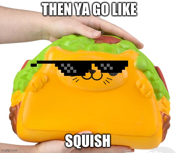 squish | THEN YA GO LIKE; SQUISH | image tagged in squish | made w/ Imgflip meme maker