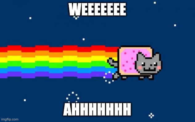 Nyan Cat | WEEEEEEE; AHHHHHHH | image tagged in nyan cat | made w/ Imgflip meme maker