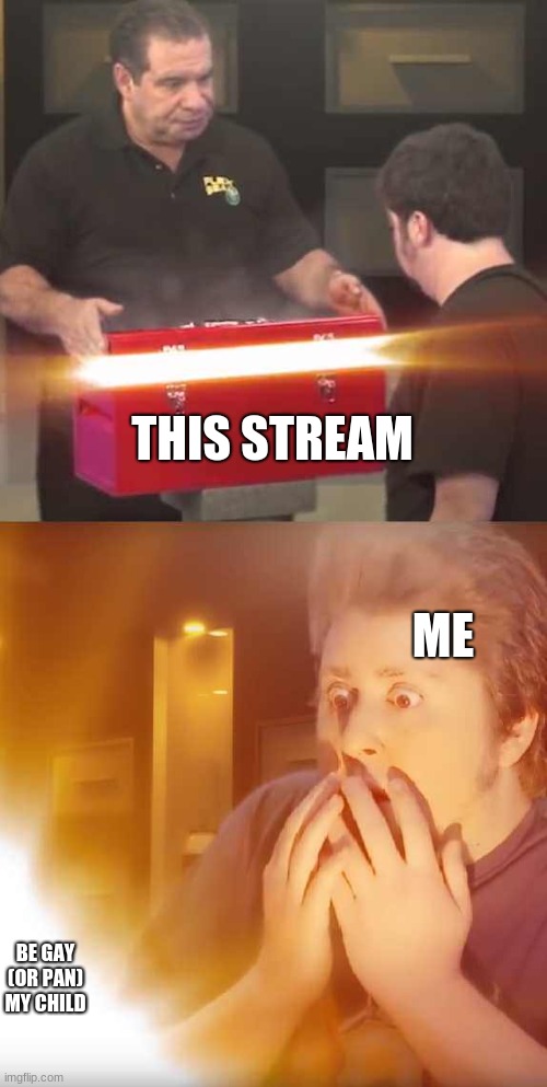 this stream exsits | THIS STREAM; ME; BE GAY (OR PAN) MY CHILD | image tagged in jontron | made w/ Imgflip meme maker