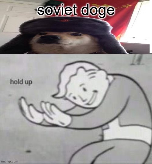 frick | soviet doge | image tagged in fallout hold up with space on the top,rooseea,doge | made w/ Imgflip meme maker