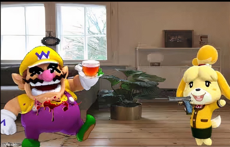 wario dies after getting shot by isabelle.mp3 | image tagged in isabelle,wario | made w/ Imgflip meme maker