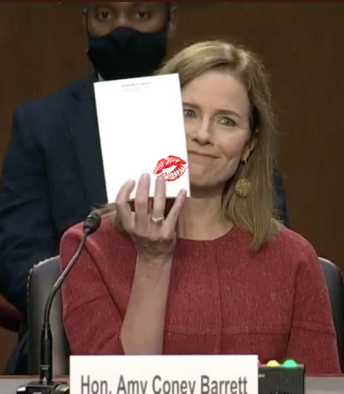 High Quality Amy Coney Barret Kiss Blank Meme Template