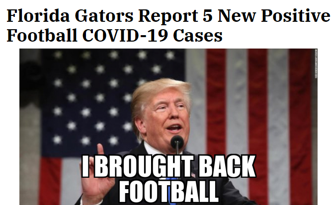 Trump brought back Gator Football Blank Meme Template