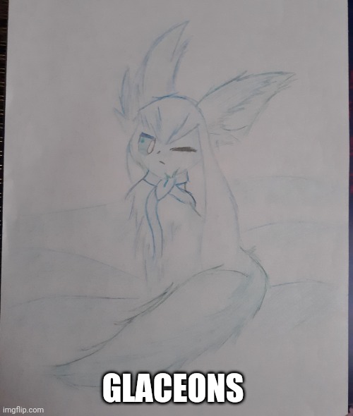 Sorry its blurry | GLACEONS | image tagged in glaceons | made w/ Imgflip meme maker