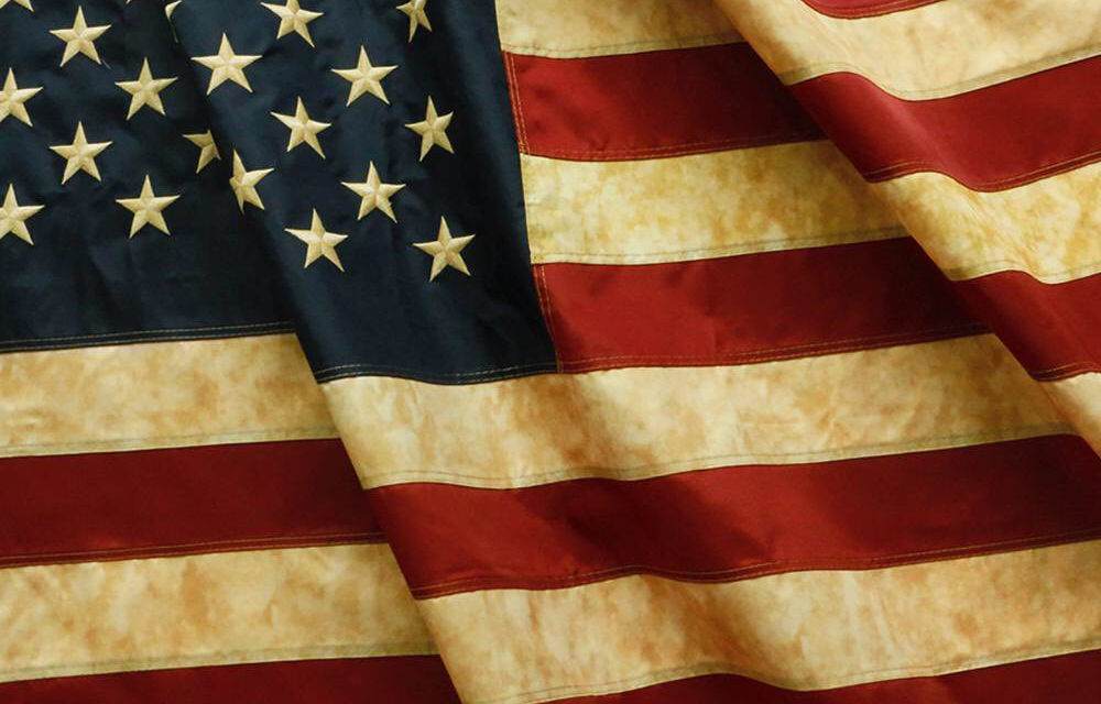 American Flag - antique Blank Meme Template