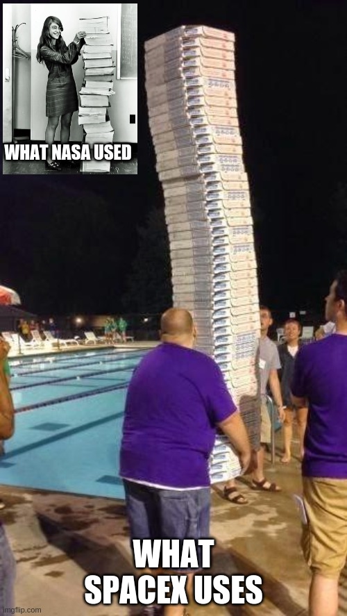 pizza | WHAT NASA USED; WHAT SPACEX USES | image tagged in pizza,memes | made w/ Imgflip meme maker