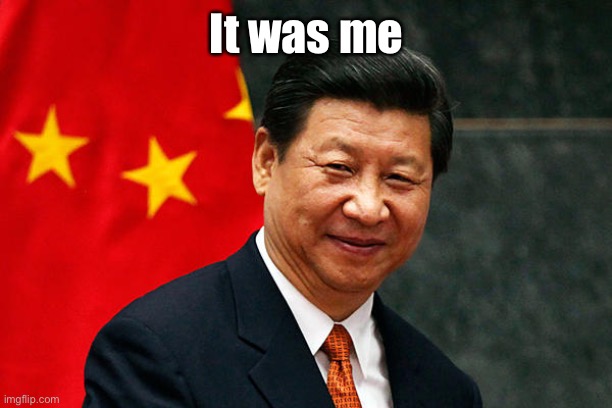 Xi Jinping | It was me | image tagged in xi jinping | made w/ Imgflip meme maker