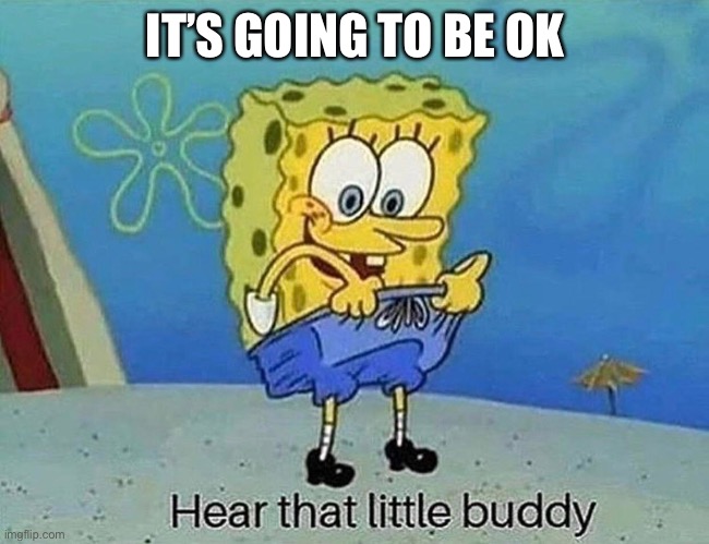 Little buddy | IT’S GOING TO BE OK | image tagged in hear that little buddy | made w/ Imgflip meme maker