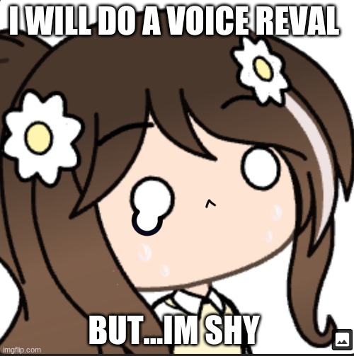 who wants voice reval | I WILL DO A VOICE REVAL; BUT...IM SHY | image tagged in sad gacha,shy,voice raval | made w/ Imgflip meme maker