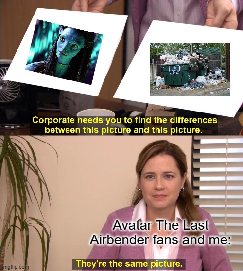 They're The Same Picture |  Avatar The Last Airbender fans and me: | image tagged in memes,they're the same picture | made w/ Imgflip meme maker