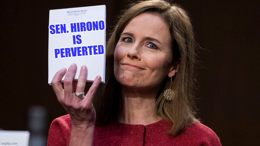 ACB note pad. "Sen. Hirono is perverted" | SEN. HIRONO 
IS  
PERVERTED | image tagged in acb | made w/ Imgflip meme maker