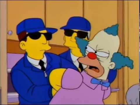 High Quality Cops Arresting Krusty Blank Meme Template