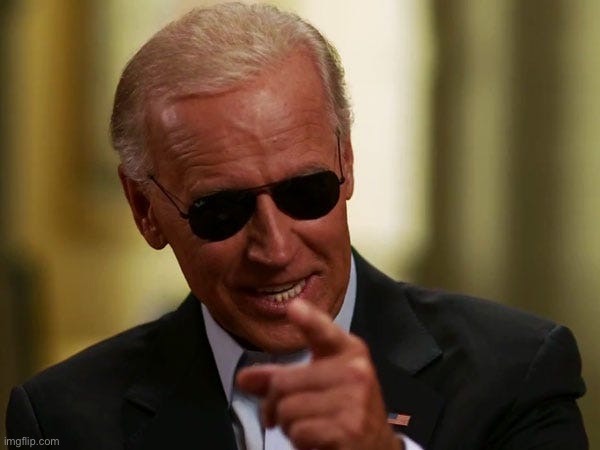 Biden Sunglasses | image tagged in biden sunglasses | made w/ Imgflip meme maker