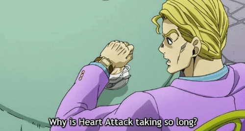 High Quality Jojo sheer heart attack Blank Meme Template