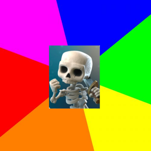 winning clash royale skeleton Blank Meme Template