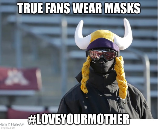 True fans wear masks | TRUE FANS WEAR MASKS; #LOVEYOURMOTHER | image tagged in nfl memes | made w/ Imgflip meme maker
