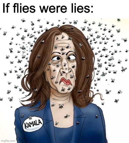 Who is worse at debating? Joe Biden or Kamala Harris? | If flies were lies: | image tagged in funny,memes,politics,comics/cartoons,kamala harris | made w/ Imgflip meme maker