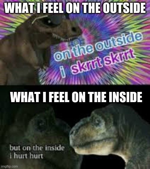 WHAT I FEEL ON THE OUTSIDE; WHAT I FEEL ON THE INSIDE | made w/ Imgflip meme maker