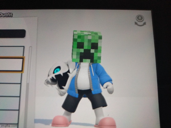 I'm not doing the rest but I had to make this | image tagged in super smash bros,mii,sans,undertale,minecraft creeper,minecraft | made w/ Imgflip meme maker