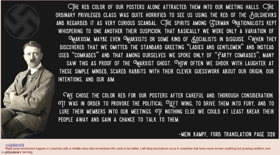 Hitler Mein Kampf Color Red | image tagged in adolf hitler | made w/ Imgflip meme maker