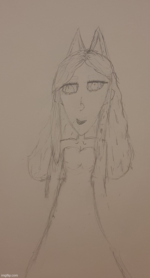 sorry she has no arms, im not very good at drawing them, and yes, i know, this sucks | image tagged in drawing | made w/ Imgflip meme maker