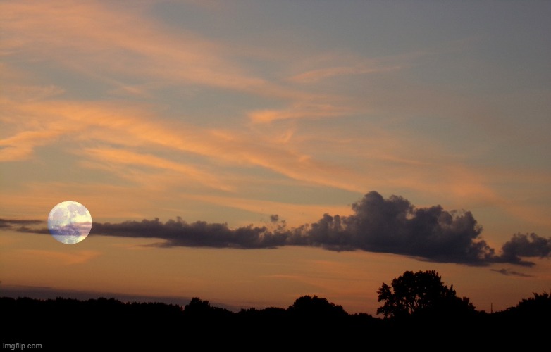 good evening! | image tagged in moonrise,nikon-d-3400 | made w/ Imgflip meme maker