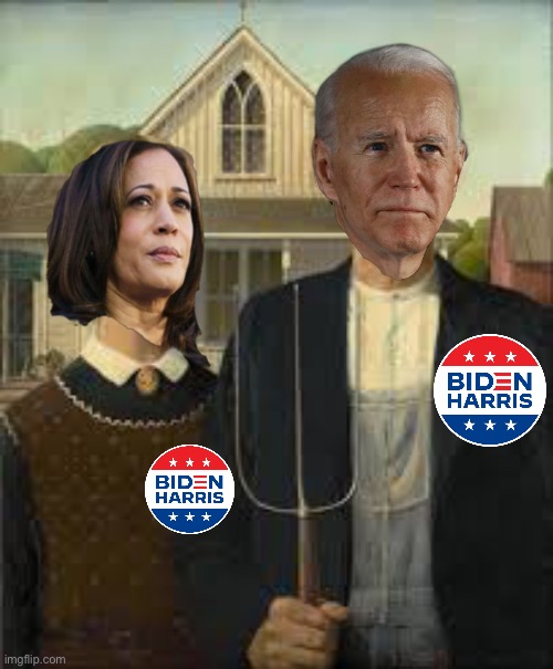 Green Acres New Deal | image tagged in biden,harris,american gothic,green acres | made w/ Imgflip meme maker