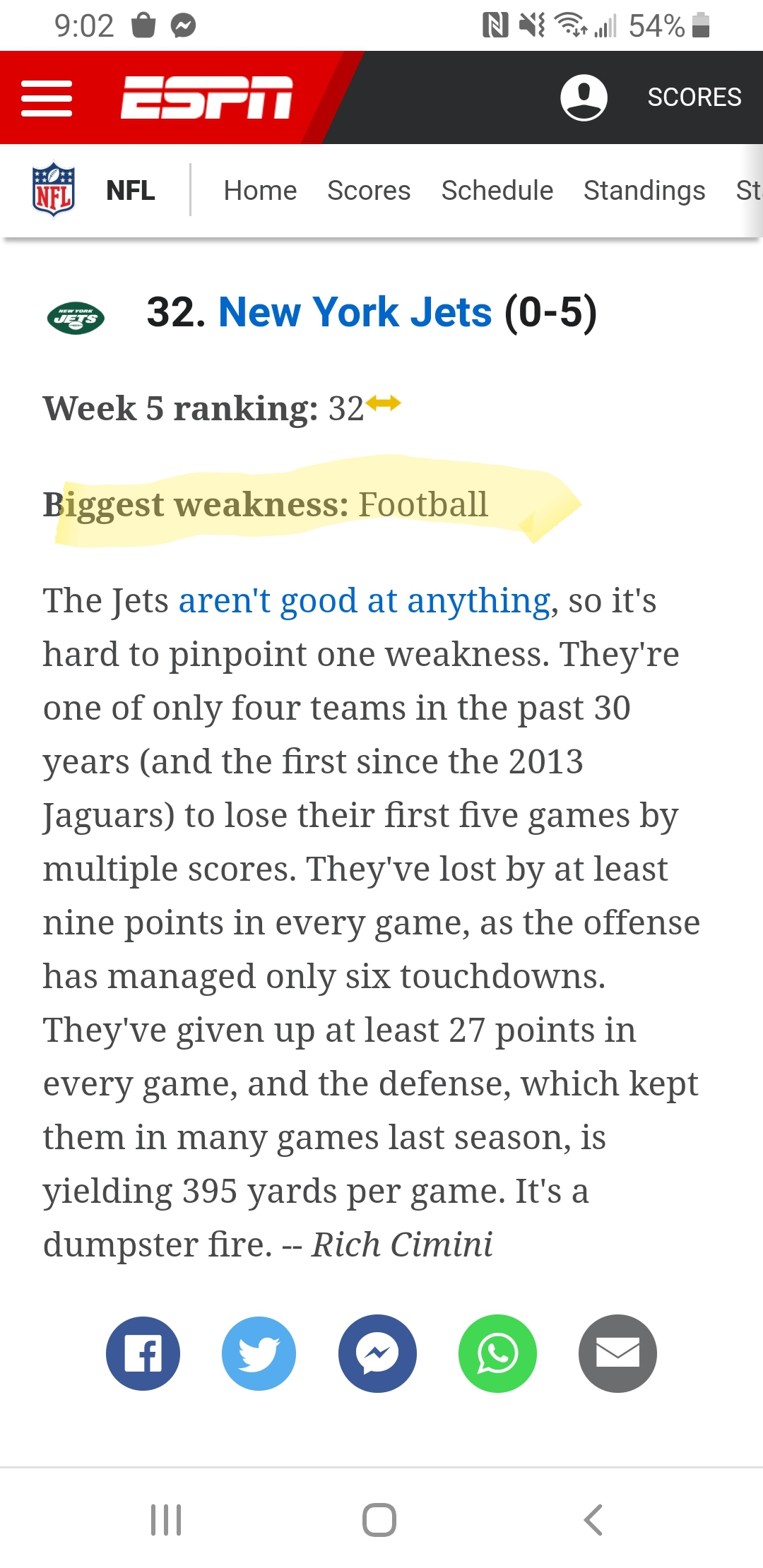 ESPN Jets Ranking Blank Meme Template