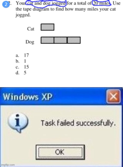 I'm pretty sure cats and dogs don't jog. | image tagged in memes,test,task failed successfully | made w/ Imgflip meme maker